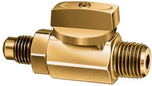 V34905 JB Industries 1/4" SAE x 1/4" MPT Shut-Off Ball Valve - Each