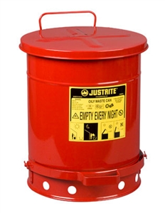 09300 Justrite 10-Gallon Oily Waste Can For General Use