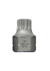 5942-12 OTC 12 mm XZN Short Socket Bit 3/8"X5/8"X25mm