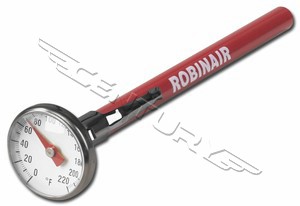 10597 Robinair Dial Thermometer 1" Dial Thermometer (0° to 220°F)