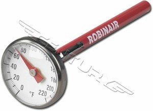10945 Robinair Dial Thermometer 1-3/4" Face 0-220° F