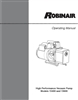 110973 Robinair Operating Manual For 15400 15600 Vacuum Pump