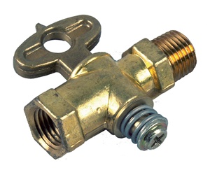 40479 Robinair Gauge Cock Brass Tee Handle 1/4 FPT X 1/4 MPT