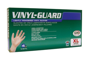 6508 SAS Safety Disposable Vinyl Gloves- Large