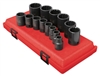 2678 Sunex Tools 13 Pc. 1/2" Drive Fractional 12-Point Standard Impact Socket Set