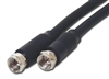 F6-100B TPI 100 Foot Black F Male To F Male Coax Cable