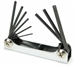 12703 Titan 9pc SAE Folding Hex Key Set