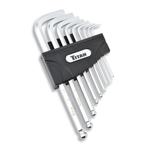 12735 Titan 9pc Detent Ball SAE Hex Key Set