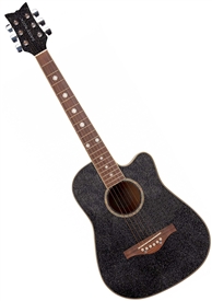 Daisy Rock Wildwood 14-6263 3/4 Size Short Scale Acoustic Guitar Rainbow Sparkle