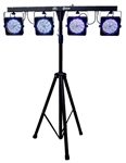 Chauvet 4BAR Lighting Kit Pack-n-Go DJ LED Wash Light w/ Footswitch