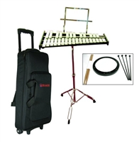 Mirage GPBK1 Bell Xylophone Percussion Kit w/ Rolling Bag Student Package