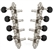 Grover 409FNB F-Style Mandolin Tuning Machines 4 x 4 Tuners Set - Nickel with Black Buttons