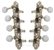 Grover 409FVN F-Style Mandolin Tuning Machines 4 x 4 Tuners Set - Vintage Nickel with Pearloid Buttons