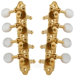 Grover 409G A-Style Mandolin Tuning Machines 4 x 4 Tuners Set - Gold  with Pearloid Buttons