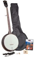 Appalachian "Pickin Pac" Openback Open Back 5-String Banjo Package