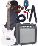 AXL SRO Headliner AS-750 Electric Guitar Starter Package - Kids Electric Package 4/4 3/4 and 1/2 - 5 Colors!