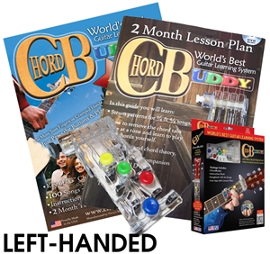 LEFT HANDED Chord Buddy Guitar Teaching Learning System Practice Aid w/ DVD & Book - PLAY INSTANTLY LEFTY ChordBuddy