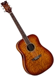 Dean AXS Series Quilt Ash Acoustic Guitar in Tobacco Sunburst - AX DQA TSB