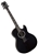 Dean Exhibition Acoustic-Electric Guitar with Aphex in Black Satin w/ Hard Case