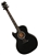 Dean Exhibition Acoustic-Electric Guitar with Aphex in Black Satin Left-Handed w/ Deluxe Bag EX BKS L