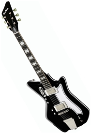 Airline '59 2P Custom Solid Body Retro Electric Guitar - Black