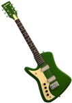 Airline Bighorn Solid Body Vintage Reissue Retro Electric Guitar - Left Handed Green