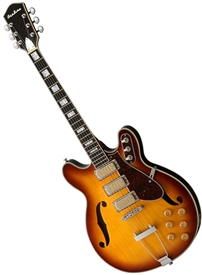 Airline H77 1960's Harmony Tribute Hollowbody Electric Guitar - Honeyburst