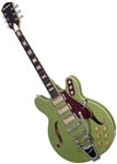 Airline H78 1960's Harmony Tribute Hollowbody Electric Guitar - Bigsby Tailpiece - Matte Green