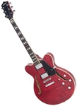 Eastwood Classic 6 HB Hollowbody Electric Guitar - Dark Cherry