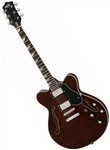 Eastwood Classic 6 HB Hollowbody Electric Guitar - Walnut