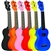 Eddy Finn Minnow Soprano Ukulele Uke EF-MN w/ Bag Red, Black, Pink, Blue, Natural