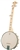 Deering Goodtime JR. Banjo 5 String Travel, Kids Open Back Junior Banjo Openback - Seawater Teal