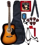 Johnson JG-620 Spruce Top Acoustic Guitar Package - Beginner Pack