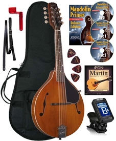 Kentucky KM-252 All-Solid Artist Series A-Style Mandolin Package Combo Kit