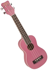 Kohala KR-SCP Rainbow Series Soprano Ukulele Coral Pink Uke