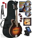 The Loar LM-520-VS Hand Carved F-Style All Solid Mandolin Package