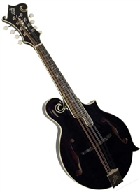 The Loar LM-600-BK Carved F-Style All-Solid Mandolin Nitrocellulose Finish - Black