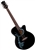 Luna Fauna Phoenix Folk Style Cutaway Acoustic Electric Guitar FAU PHX BLK