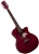 Luna Flora Lotus Quilt Maple Acoustic Electric Guitar FLO LOT QM Plum