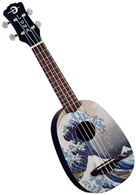 Luna UKE GWS Great Wave Soprano Pineapple Ukulele w/ Bag