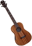 Luna High Tide Zebrawood Baritone Acoustic/Electric Ukulele Uke w/ Bag UKE HTB ZEB