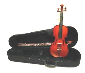 Merano MV350 Hard Carved Student Beginner Violin with Case - Boxwood Fittings Full and Fractional Sizes 4/4-1/10