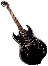 Minarik Fury Double Cutaway Solid-Body Electric Guitar - Black