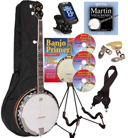 Oscar Schmidt OB5 Banjo Package 5 String Banjo by Washburn