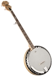 Oscar Schmidt OB5SP Spalted Maple Resonator Banjo 5 String Bluegrass Banjo by Washburn