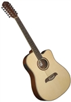 Oscar Schmidt OD312CE 12-String Cutaway Acoustic Electric Guitar - Natural