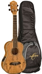 Oscar Schmidt OU7TE Spalted Mango Tenor Acoustic/Electric Ukulele Uke with Gig Bag