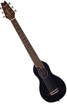 Washburn RO10B Rover Steel String Acoustic Travel Guitar w/ Gig Bag - Black