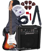 Crestwood ST920 Strat Style Double Cutaway Electric Guitar Package. InstrumentAlley.com