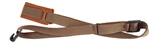 LM UK-2 Ukulele Strap Nylon Uke Strap with Leather Pad - Brown